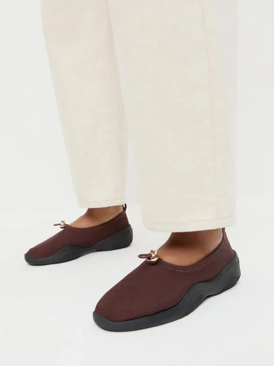 NEW Loeffler Randall Raina Dark Brown Mesh Flats - Picture 5 of 5